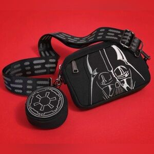 Loungefly Star Wars Darth Vader Canvas Sling/Crossbody Bag w/Coin Bag